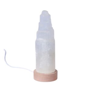 Spirale di Selenite con Base Led