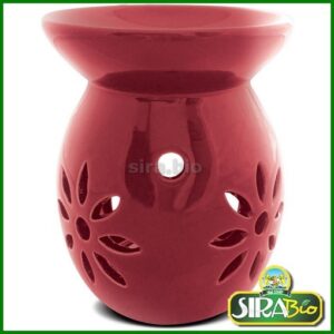 Brucia Essenze in Ceramica Flower Rosso