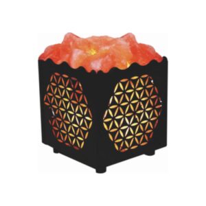 Lampada Braciere Con Cristalli Di Sale Rosa Dell'Himalaya Bio Luce