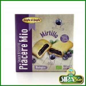 Piacere Mio - Snack Biscotto Ripieno al Mirtillo - Bio - 180g
