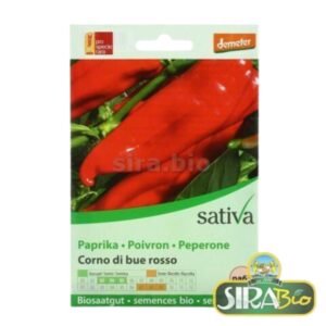 Sementi Bio di Peperone Corno di Bue Rosso - 25 semi