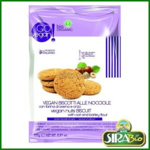 Vegan Biscotti alle Nocciole - con Avena e Orzo - Bio - 250 g