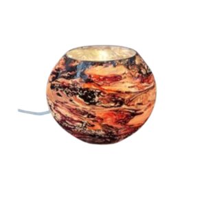Lampada da tavolo in vetro dipinta Ursa - India World