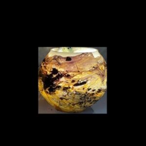 Lampada da tavolo in vetro dipinta Uranium
