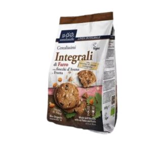Biscotti Cerealissimi Integrali di Farro con Fiocchi di Avena e Frutta - 300 g