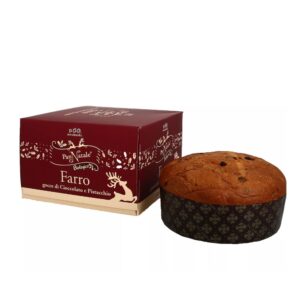 Dolce Pan Natale di Farro con Gocce di Cioccolato e Pistacchio - 500 g