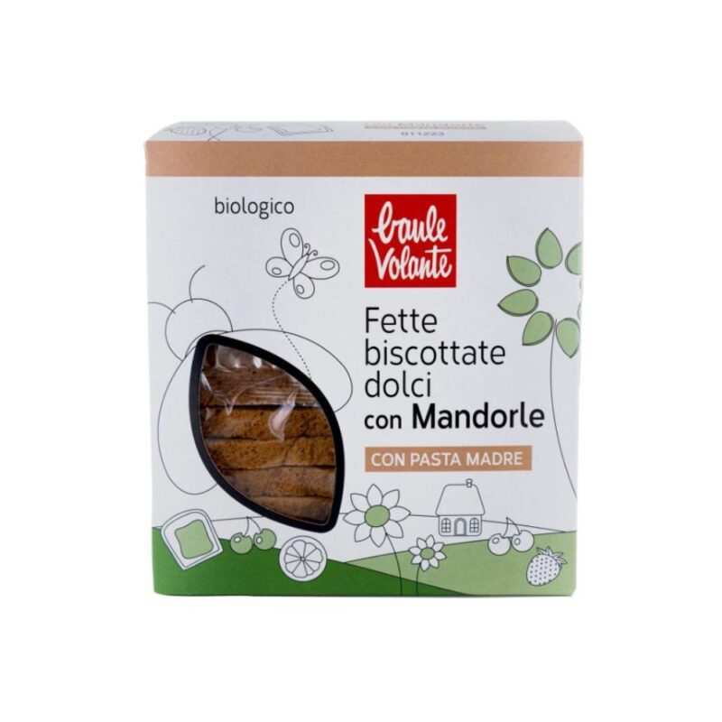Fette Biscottate Dolci Con Mandorle Baule Volante - 250 gr.sira.bio